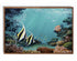 mocha wood framed angel fish original painting wall art print